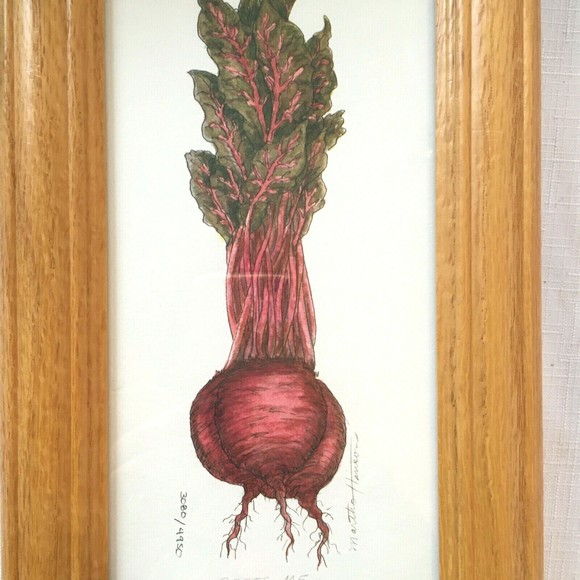 Martha Hinson Framed BEET Tinted Etching Artist Signed Numbered 3080/4950 LMT ED - Picture 3 of 10